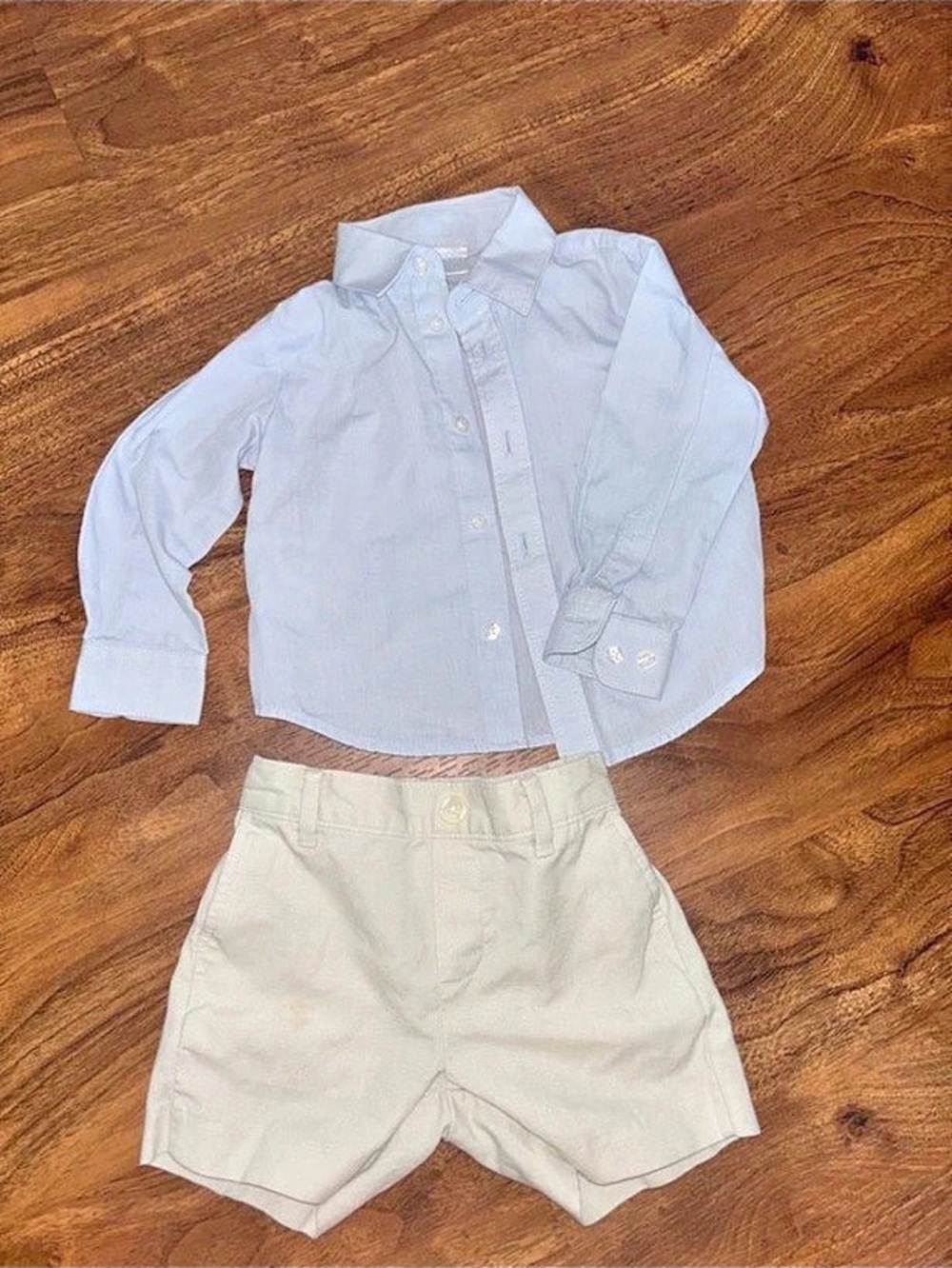Boys 12 Months Blue & Beige Set